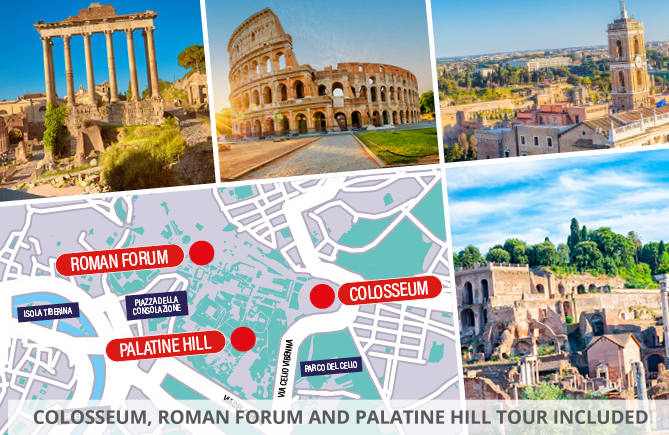 Hotel Ariston Rome with Colosseum Roman Forum and Palatine Hill Tour, Italy