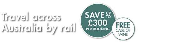 Travel across Australia by rail
